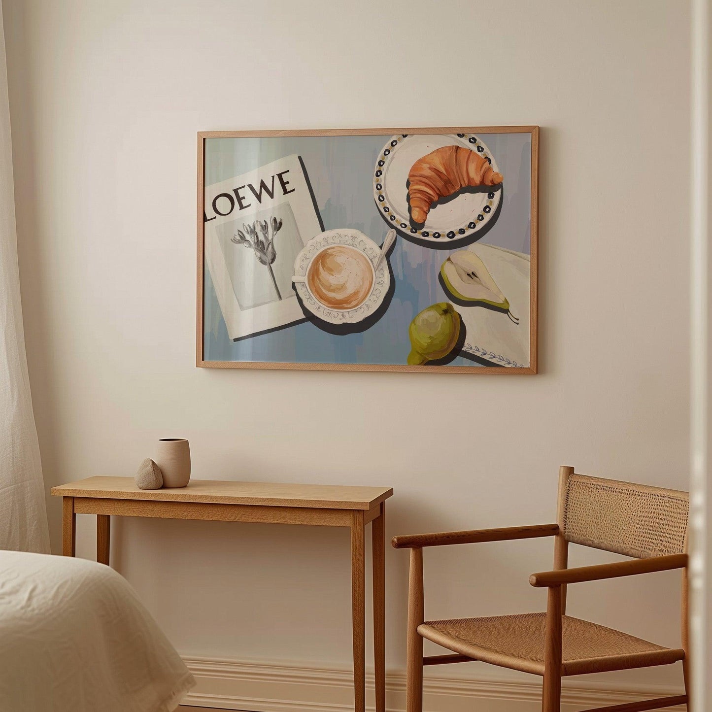 Coffee & Croissant Horizontal Poster