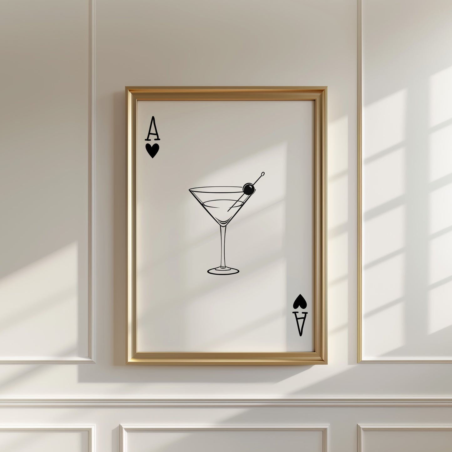 Martini Playing Card Poster