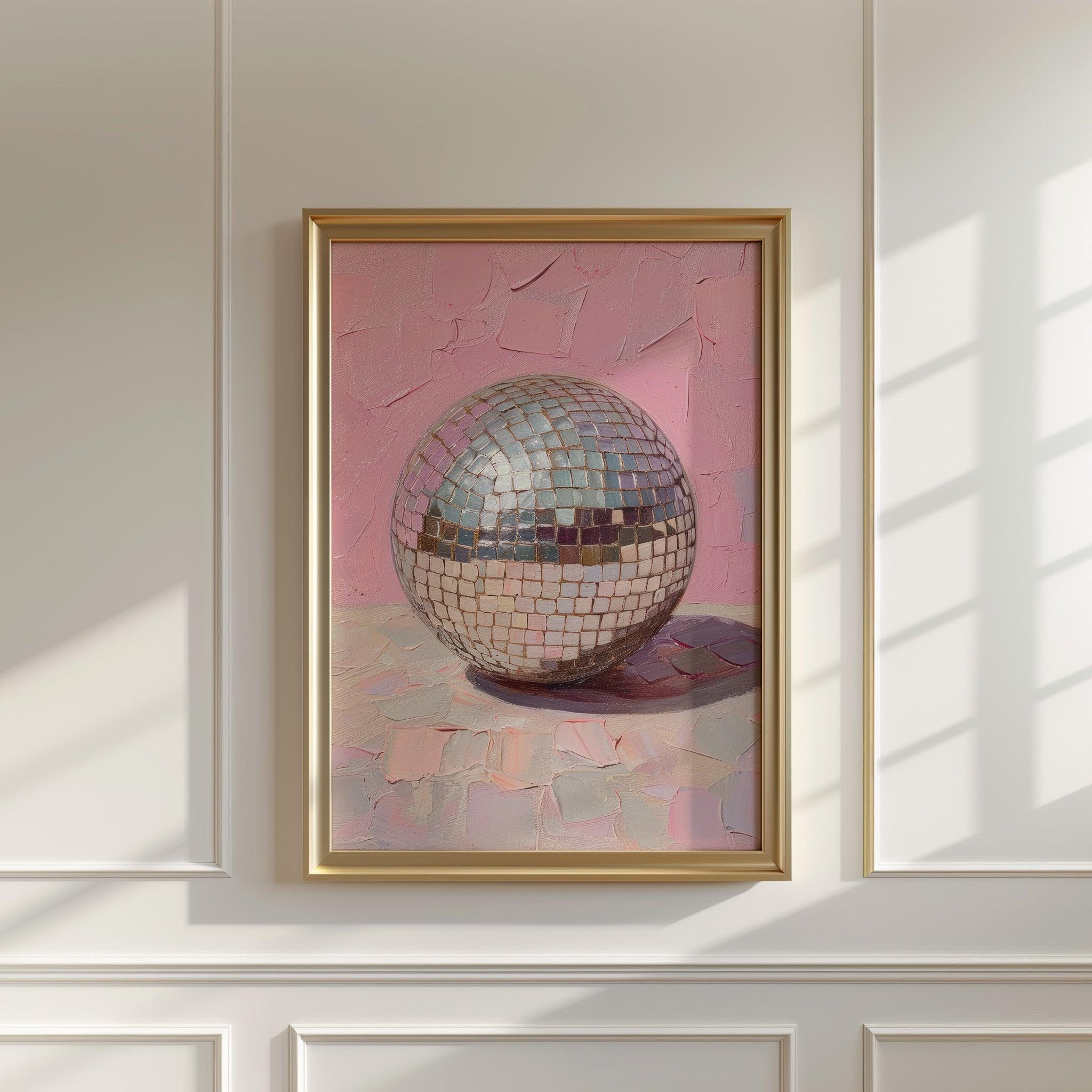 Disco Ball Painting Poster