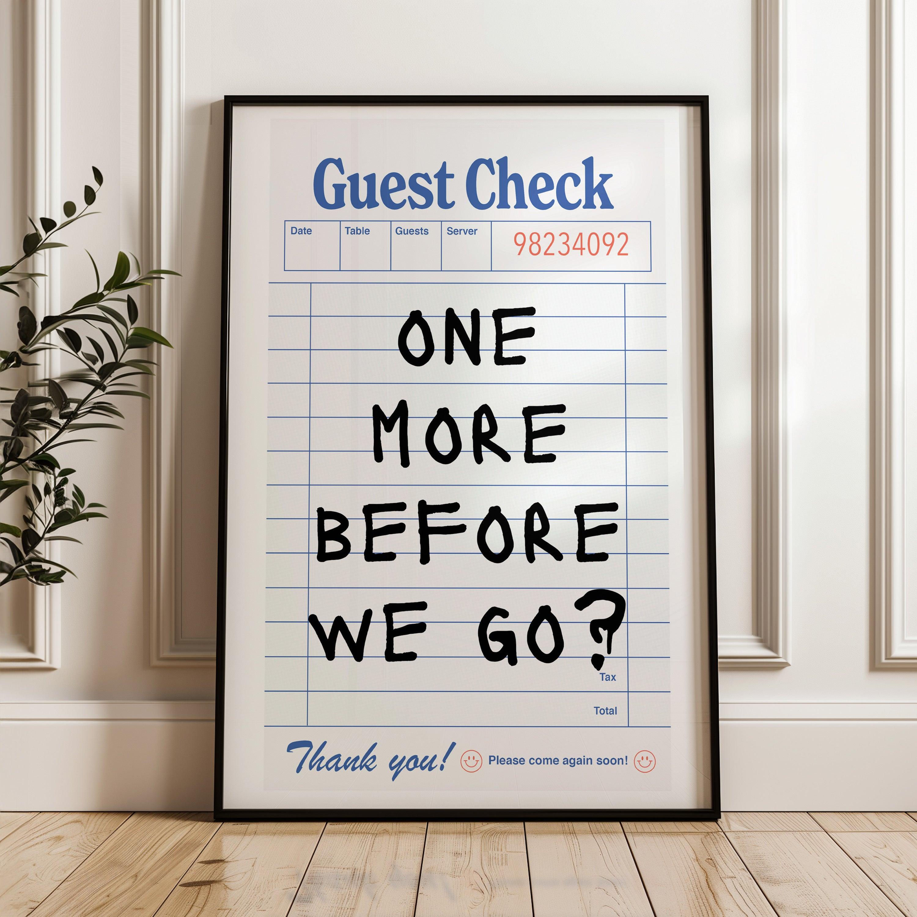 One More Before We Go? Cocktail Poster