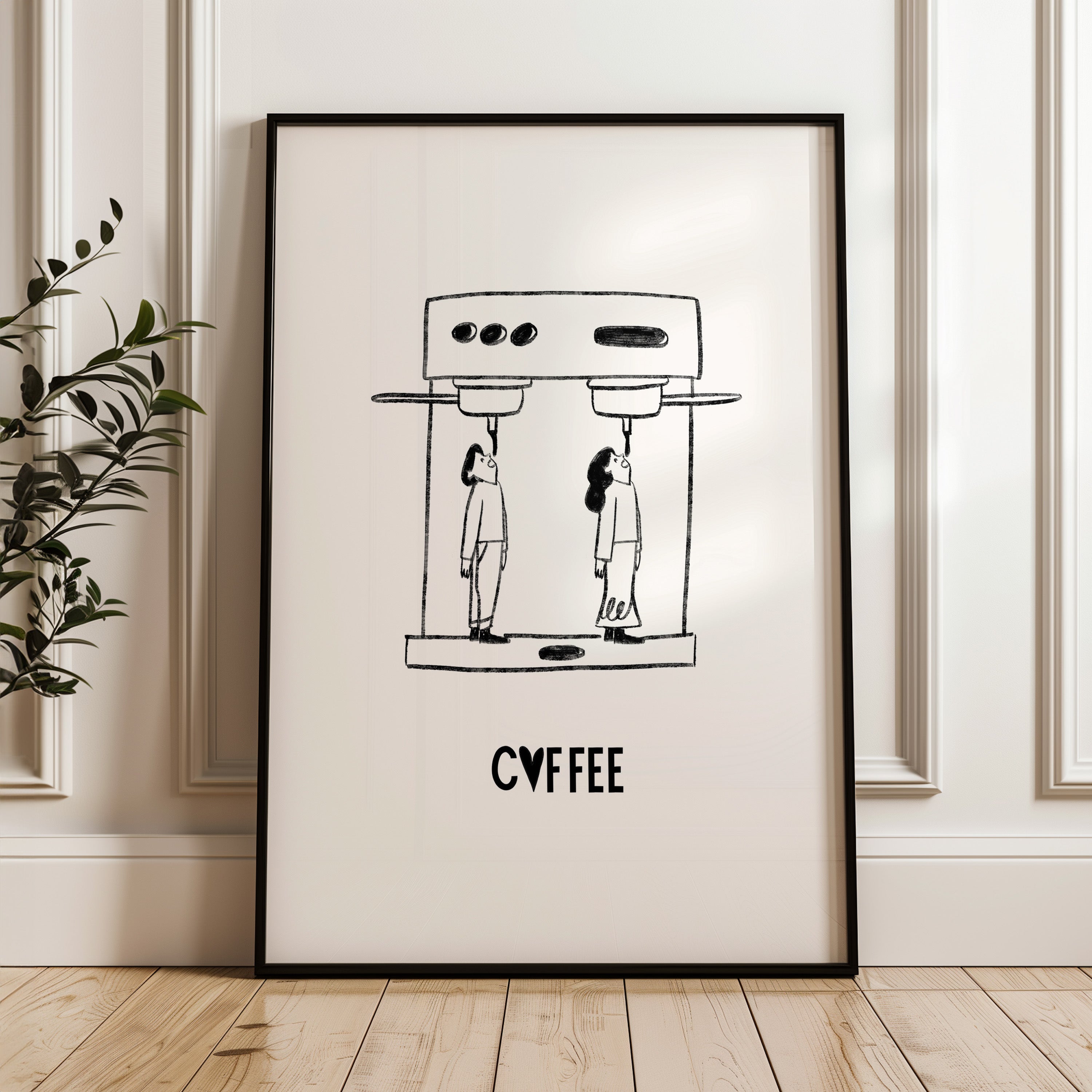 Coffee Machine Black Poster