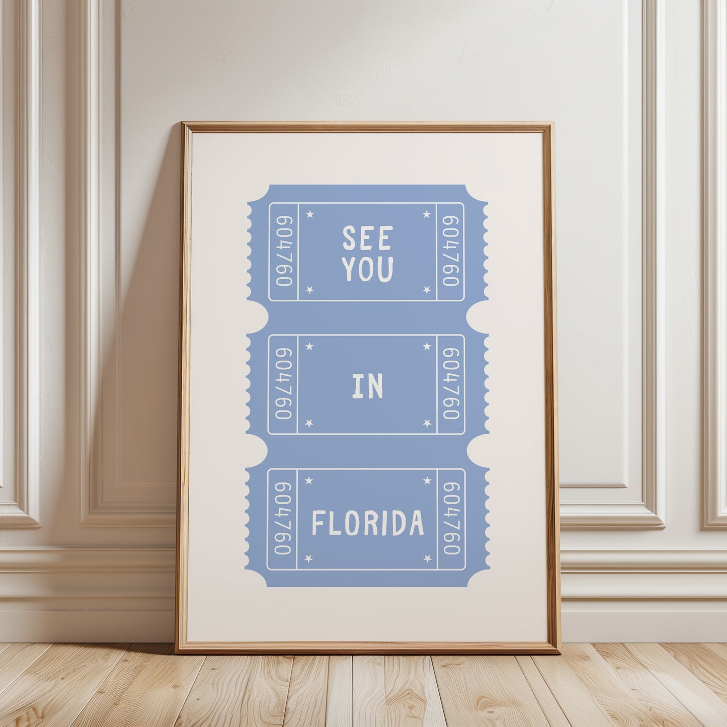 See You In Florida Ticket Poster