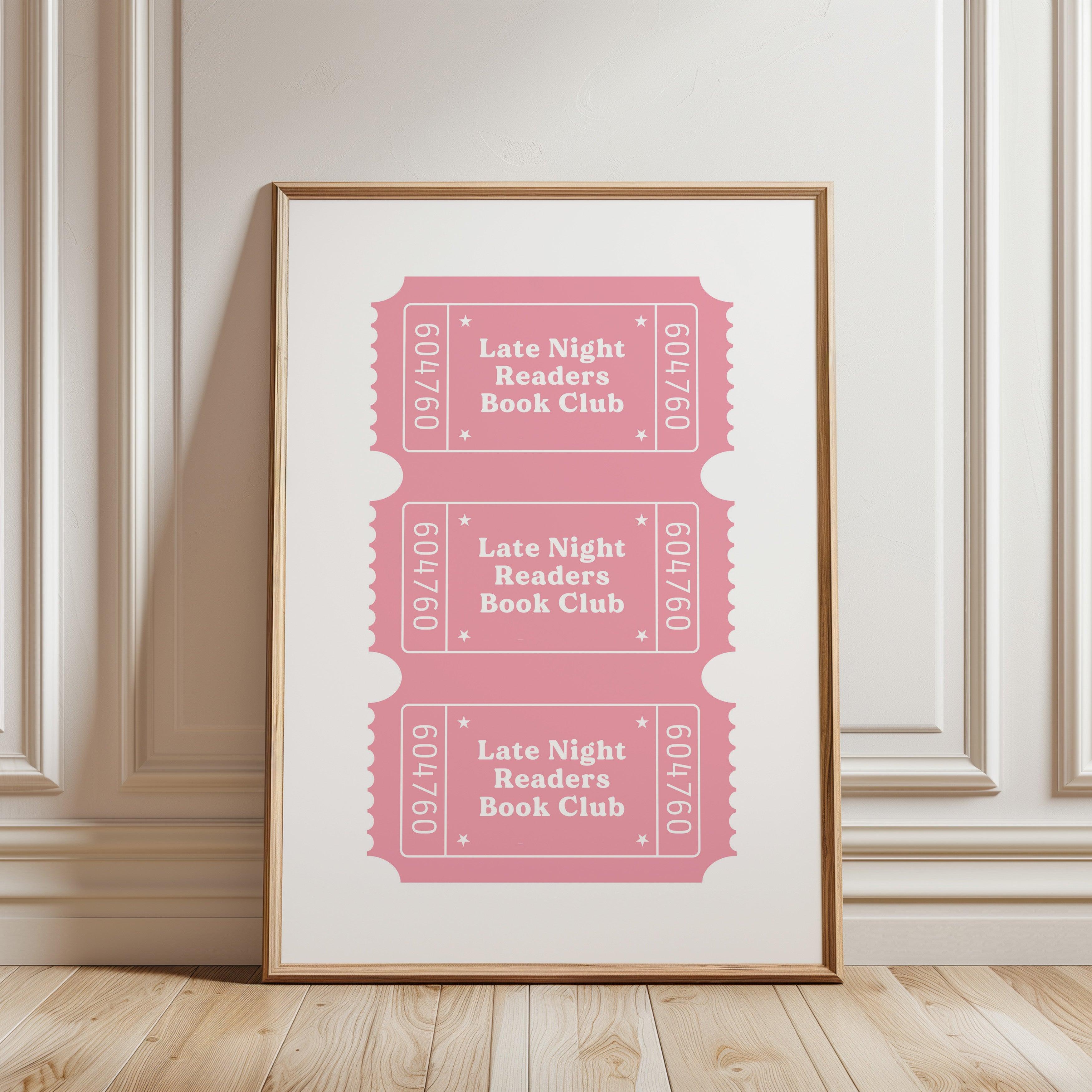 Late Night Readers Club Ticket Poster