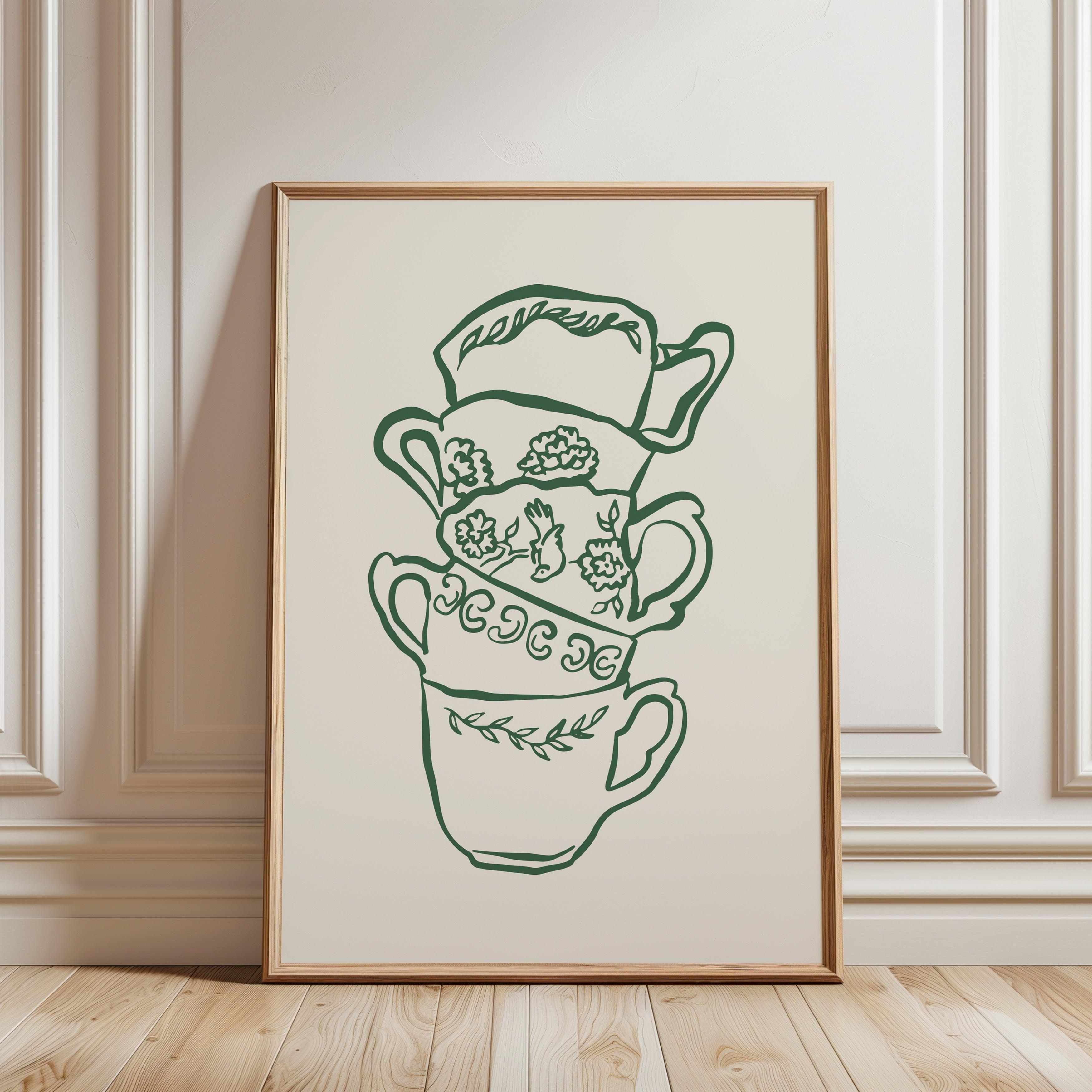 Mugs Set Green Poster