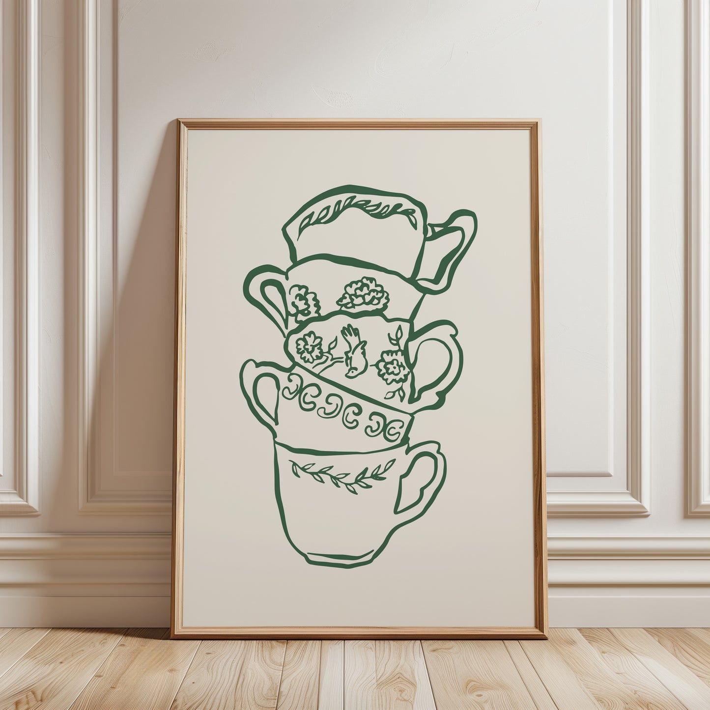 Green Mugs Set Poster