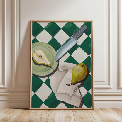 Green Breakfast Table Poster