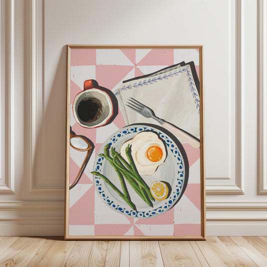 Pink Breakfast Table Poster