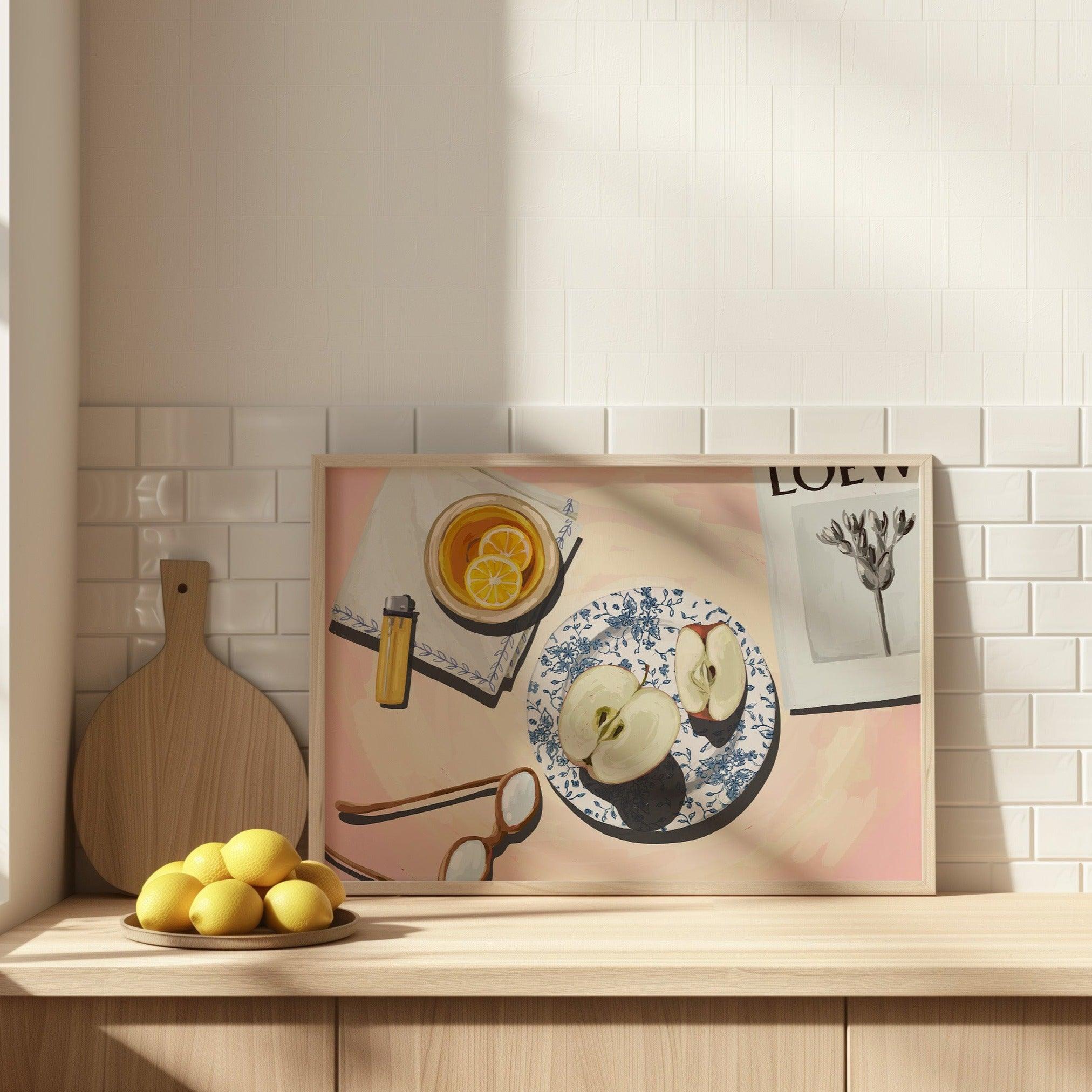 Apple and Tea Horizontal Poster