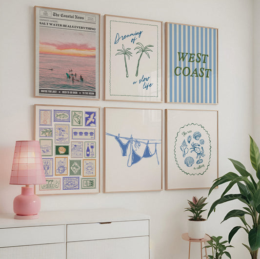 Set of 6 Coastal Prints
