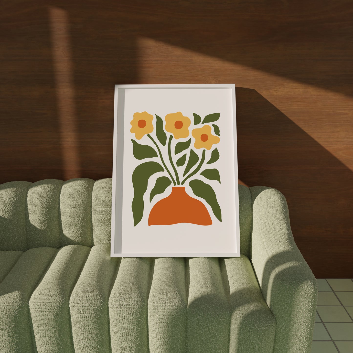 Funky Yellow Flower Poster
