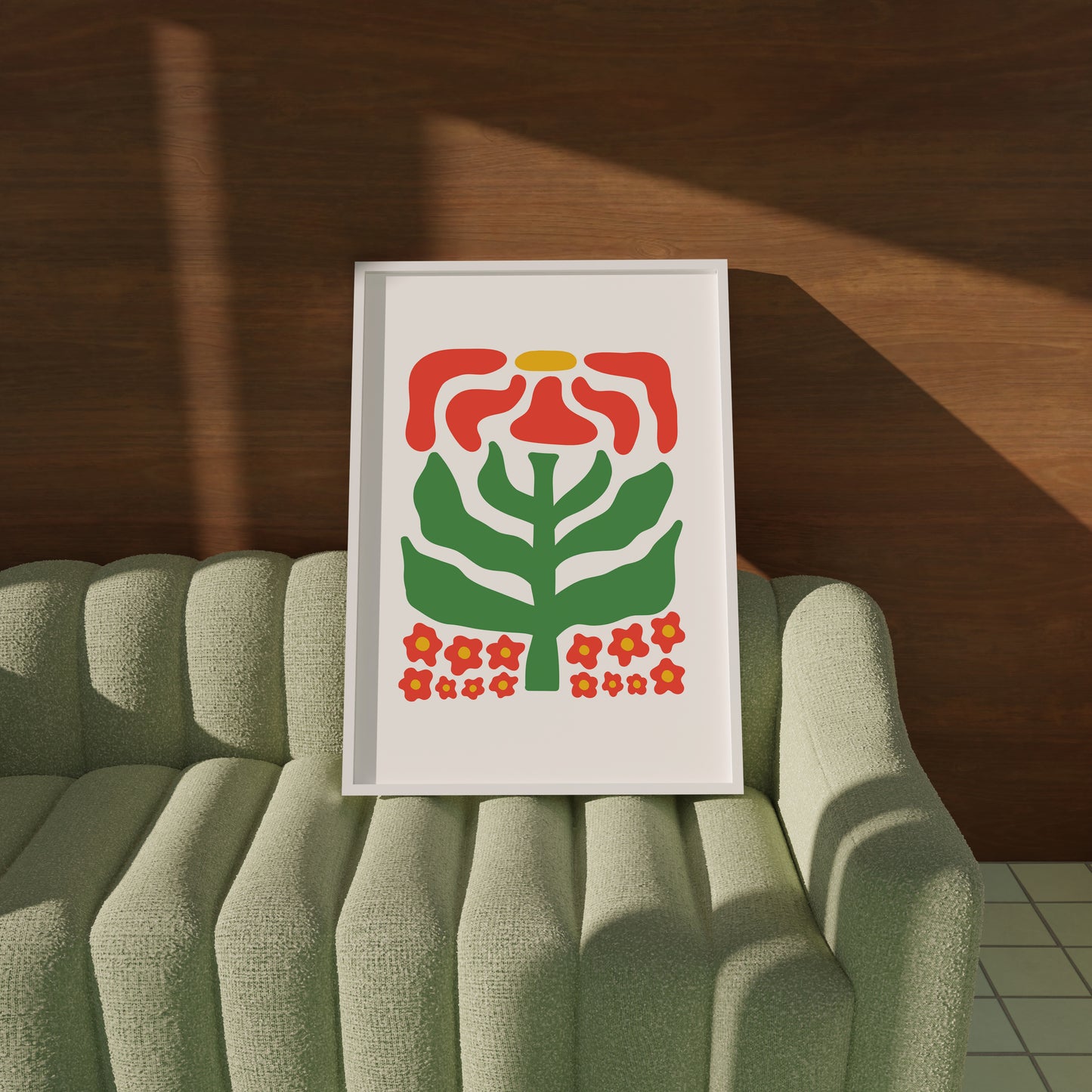 Funky Red Flower Poster