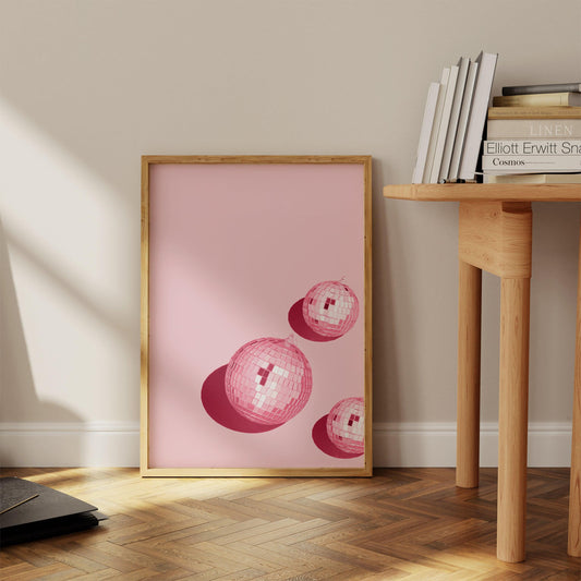 Pink Disco Ball Poster