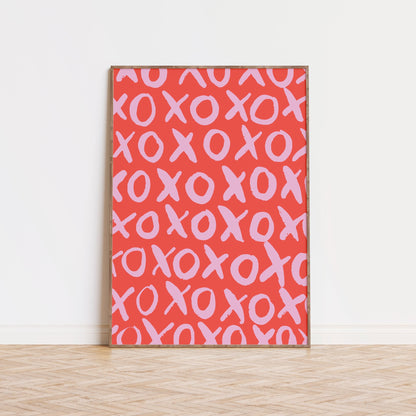 Xoxo Red & Pink Poster
