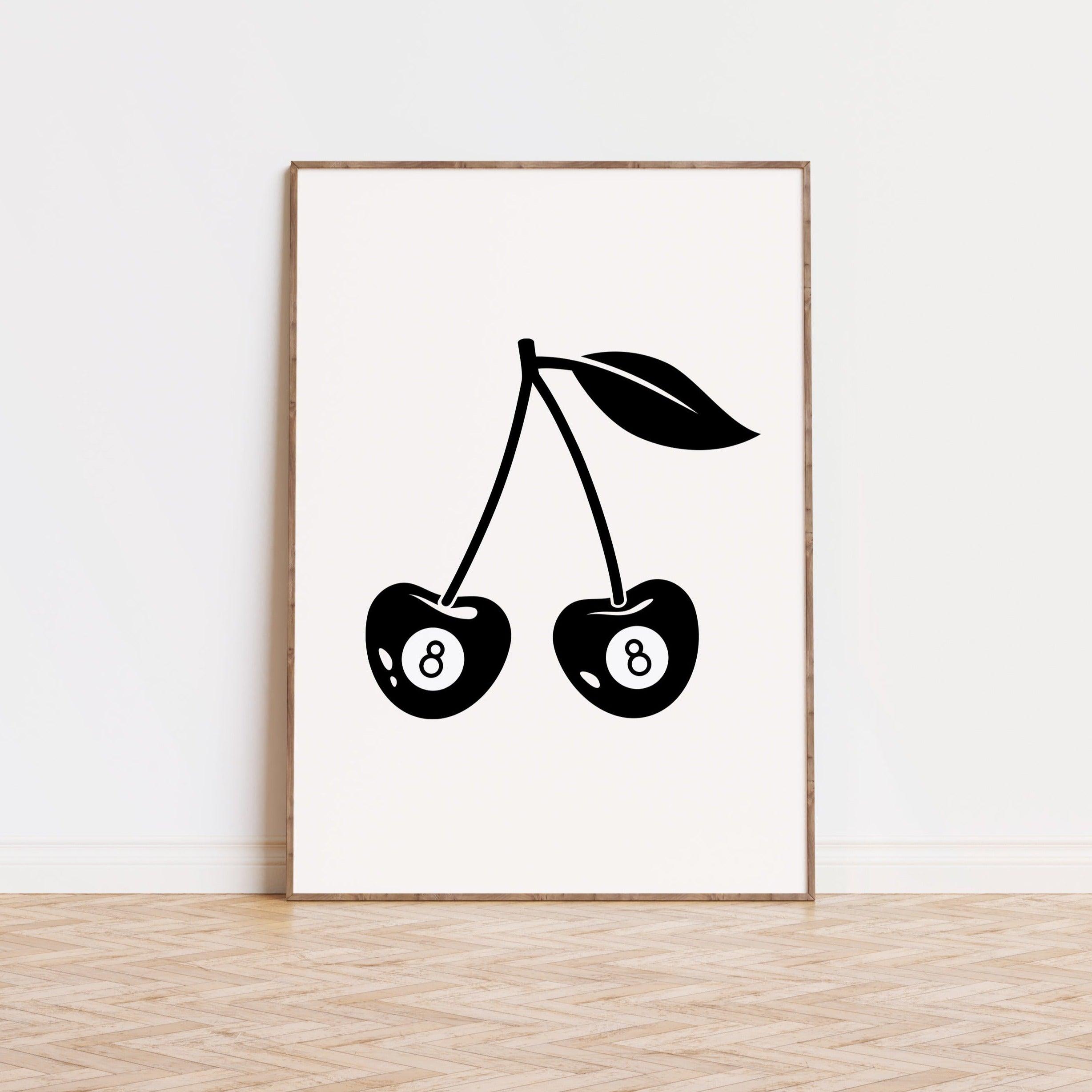 Cherry Eight Ball Poster
