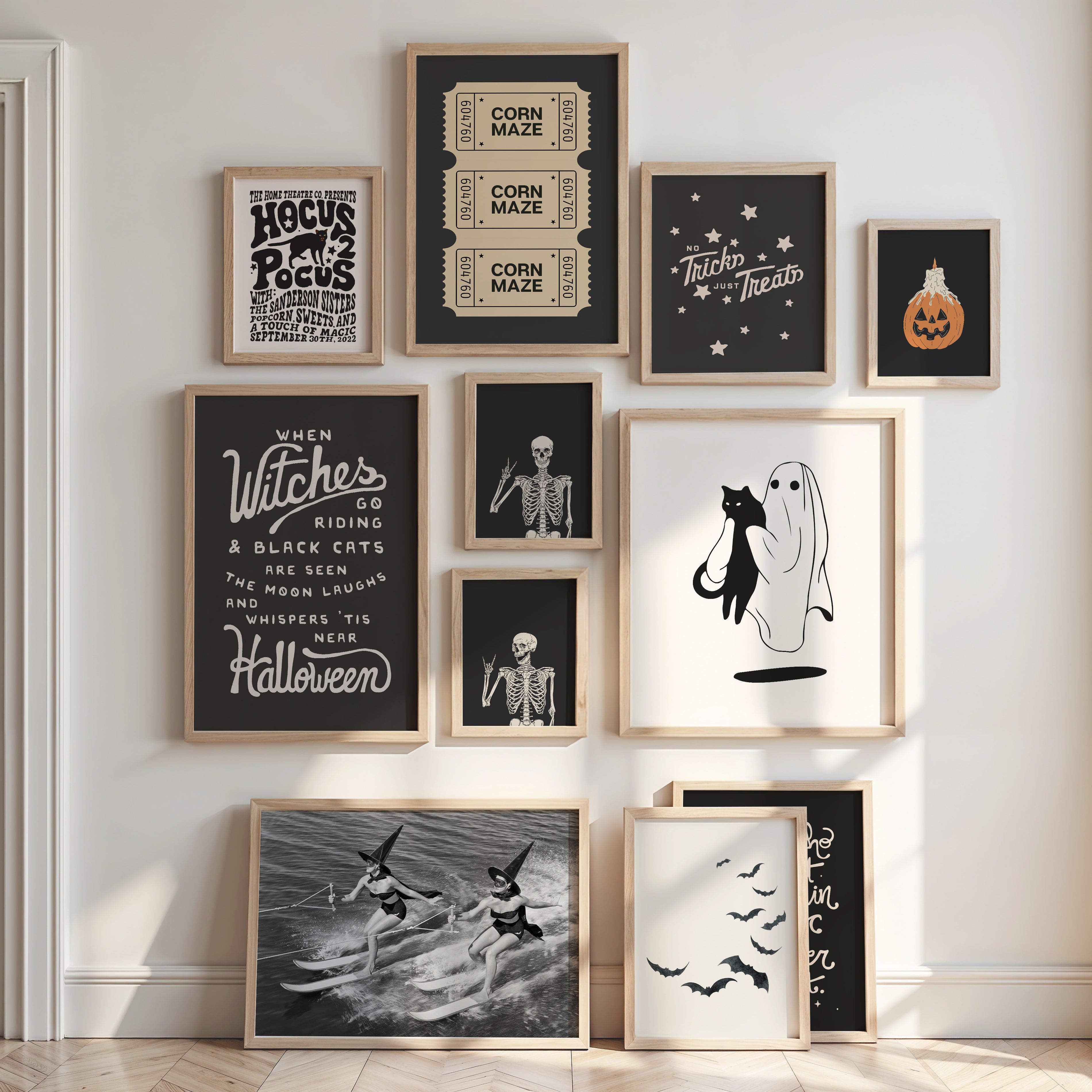 Spooky Halloween Set of 12 Prints