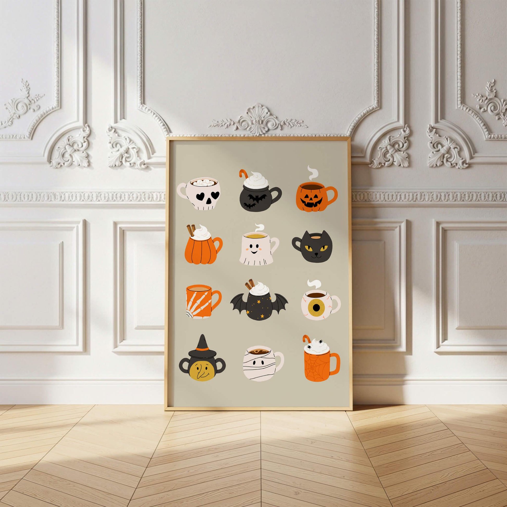 Vintage Halloween Set of 12 Prints