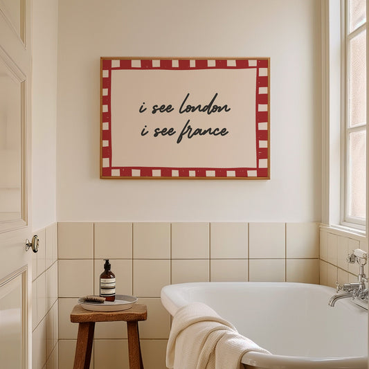I See London I See France Checkered Poster