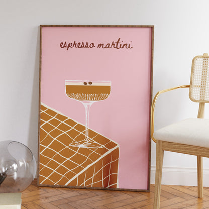 Espresso Martini Pink Poster