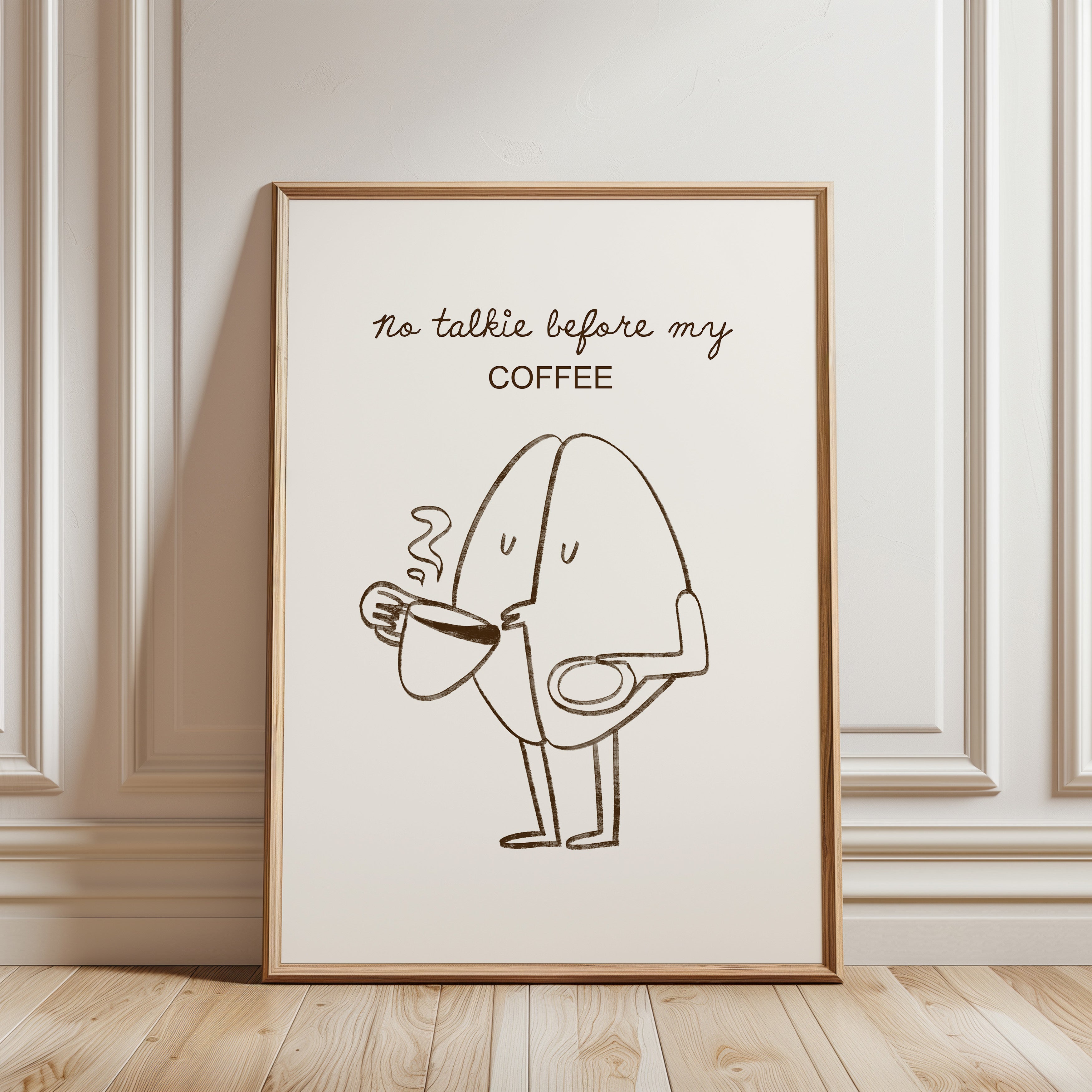 No Talkie Before My Coffee Poster
