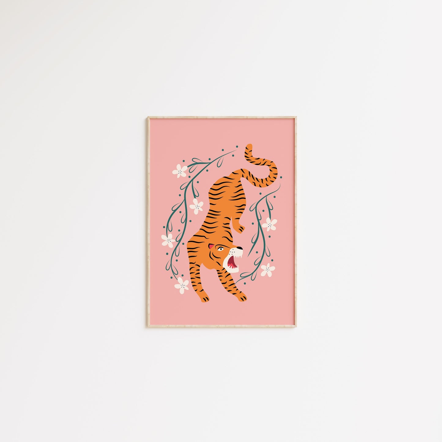 Tiger Flower Poster