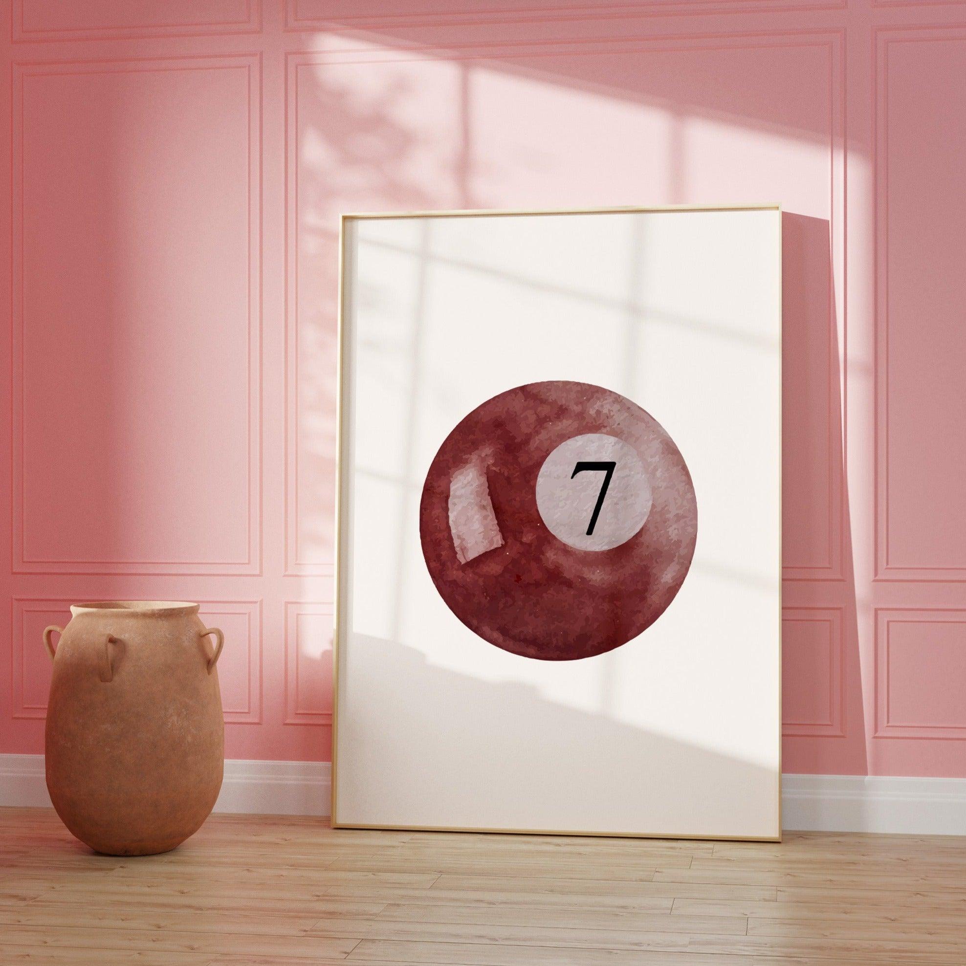 7 Ball Billiard Poster