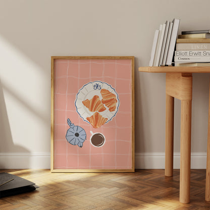 Coffee & Croissant Poster
