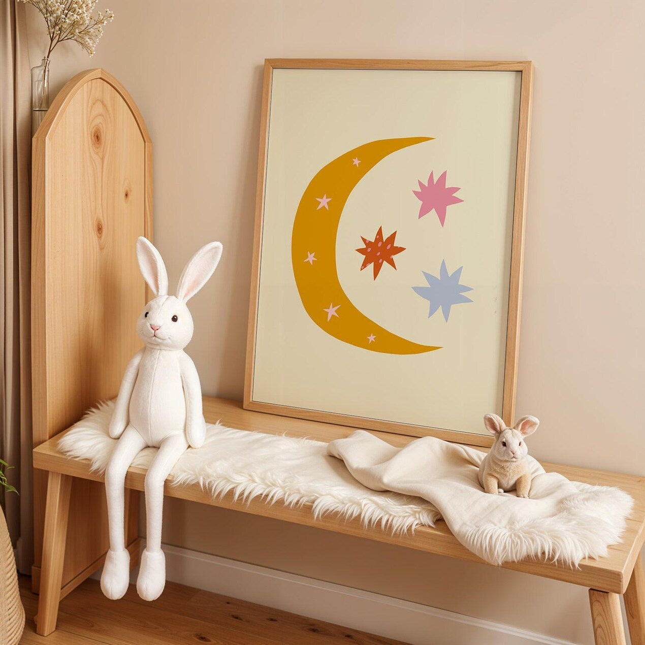 Moon & Stars Nursery Poster