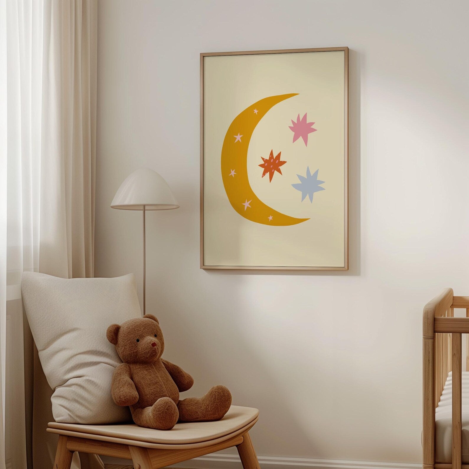 Moon & Stars Nursery Poster