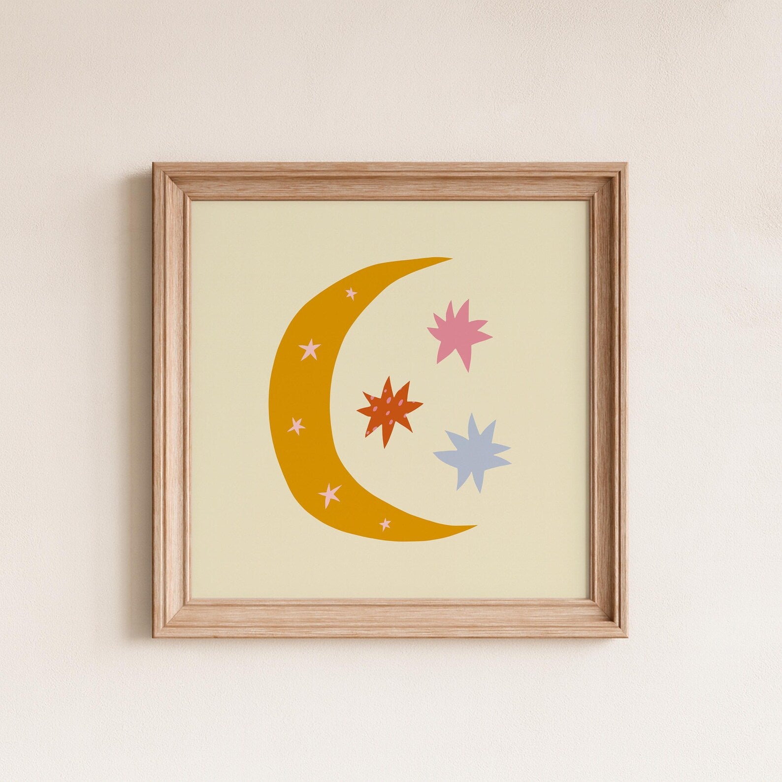 Moon & Stars Nursery Poster