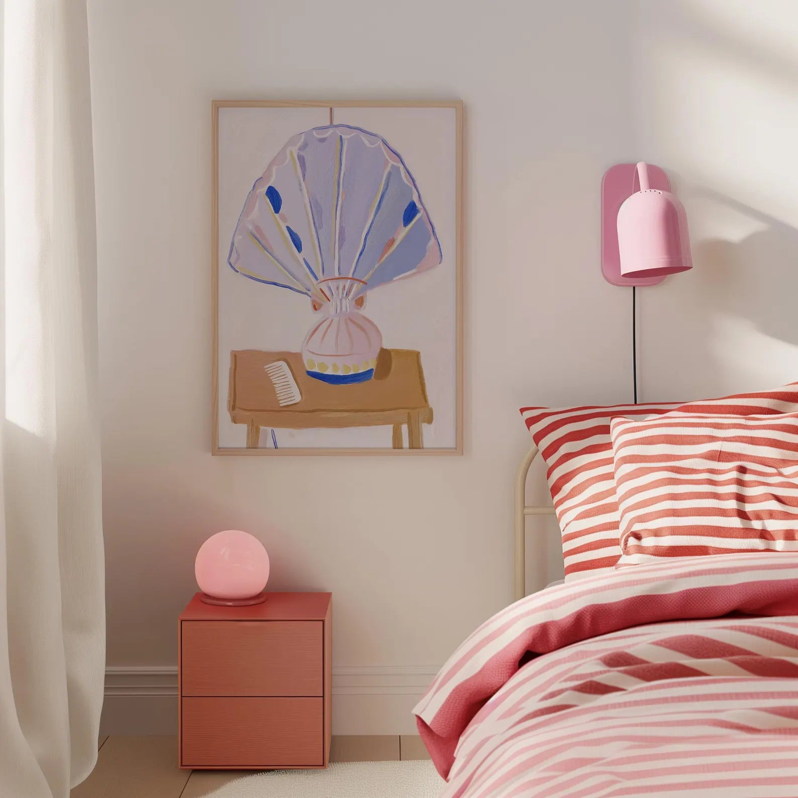 Shell Lamp Still Life Poster