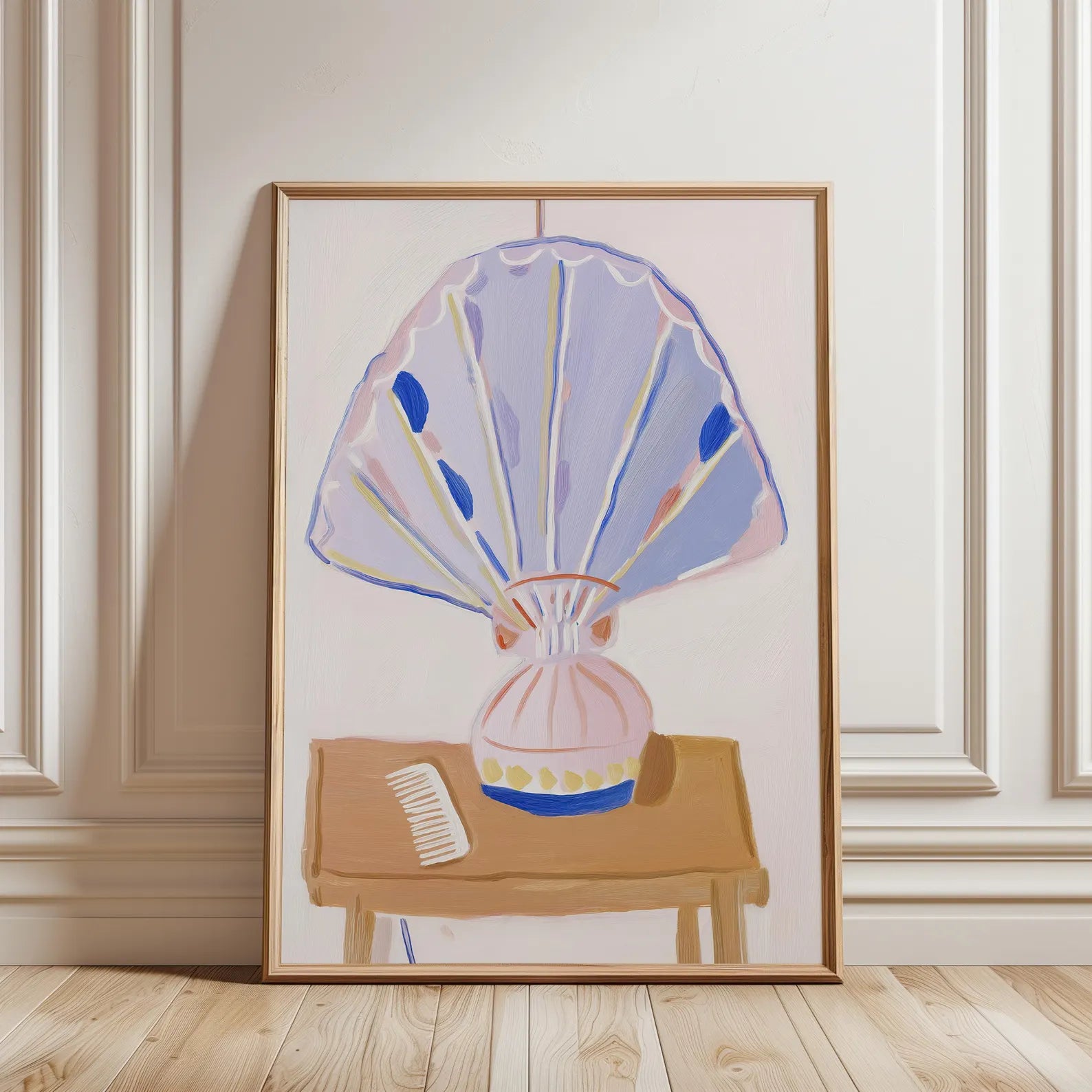 Shell Lamp Still Life Poster