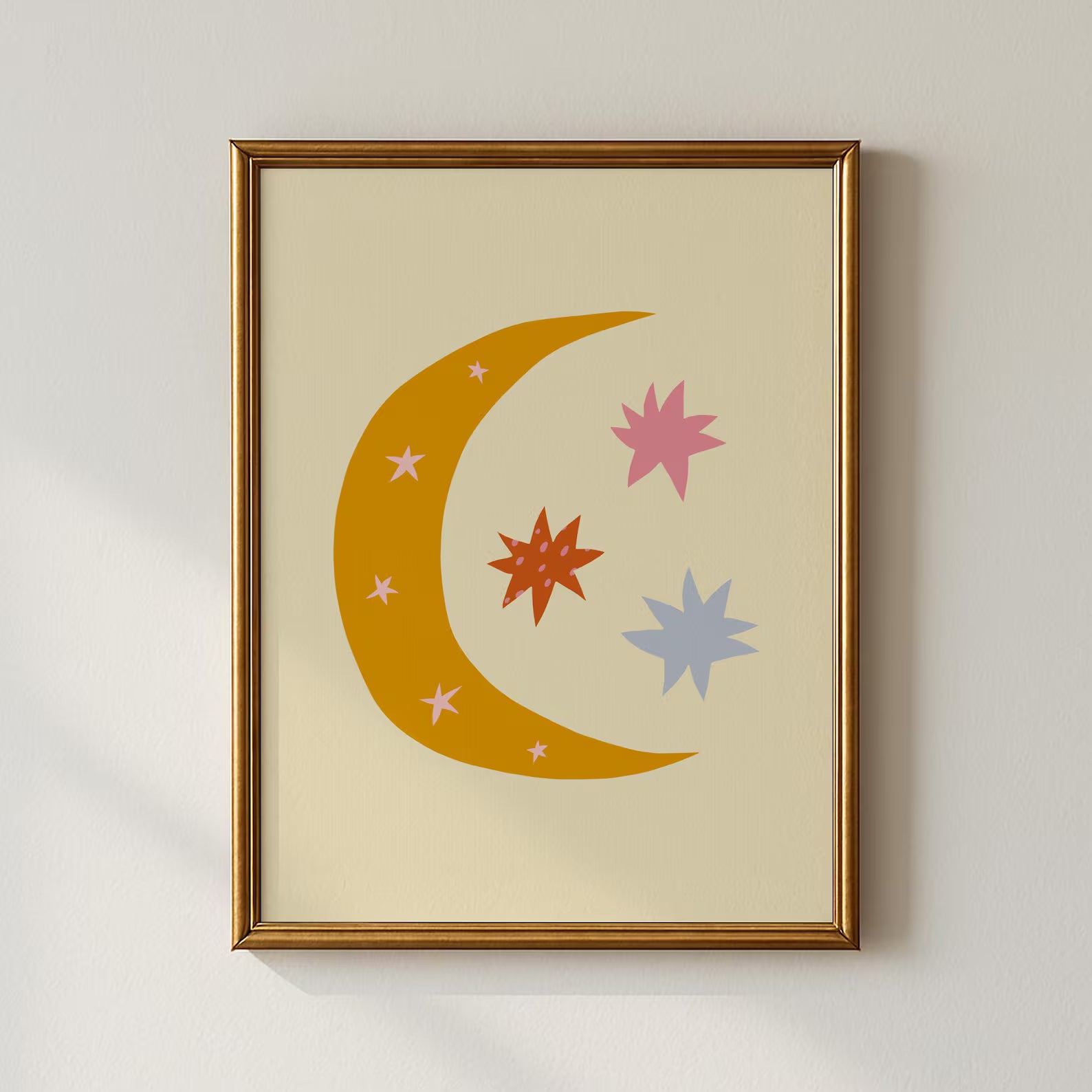 Moon & Stars Nursery Poster