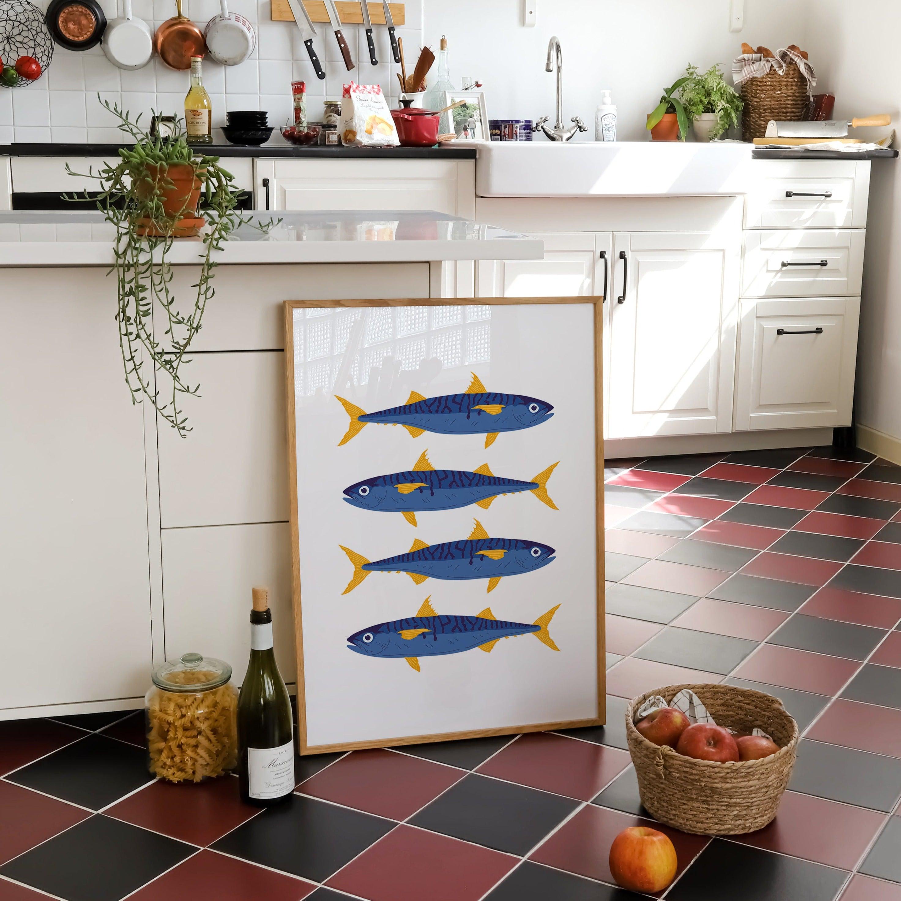 Blue & Yellow Fish Poster