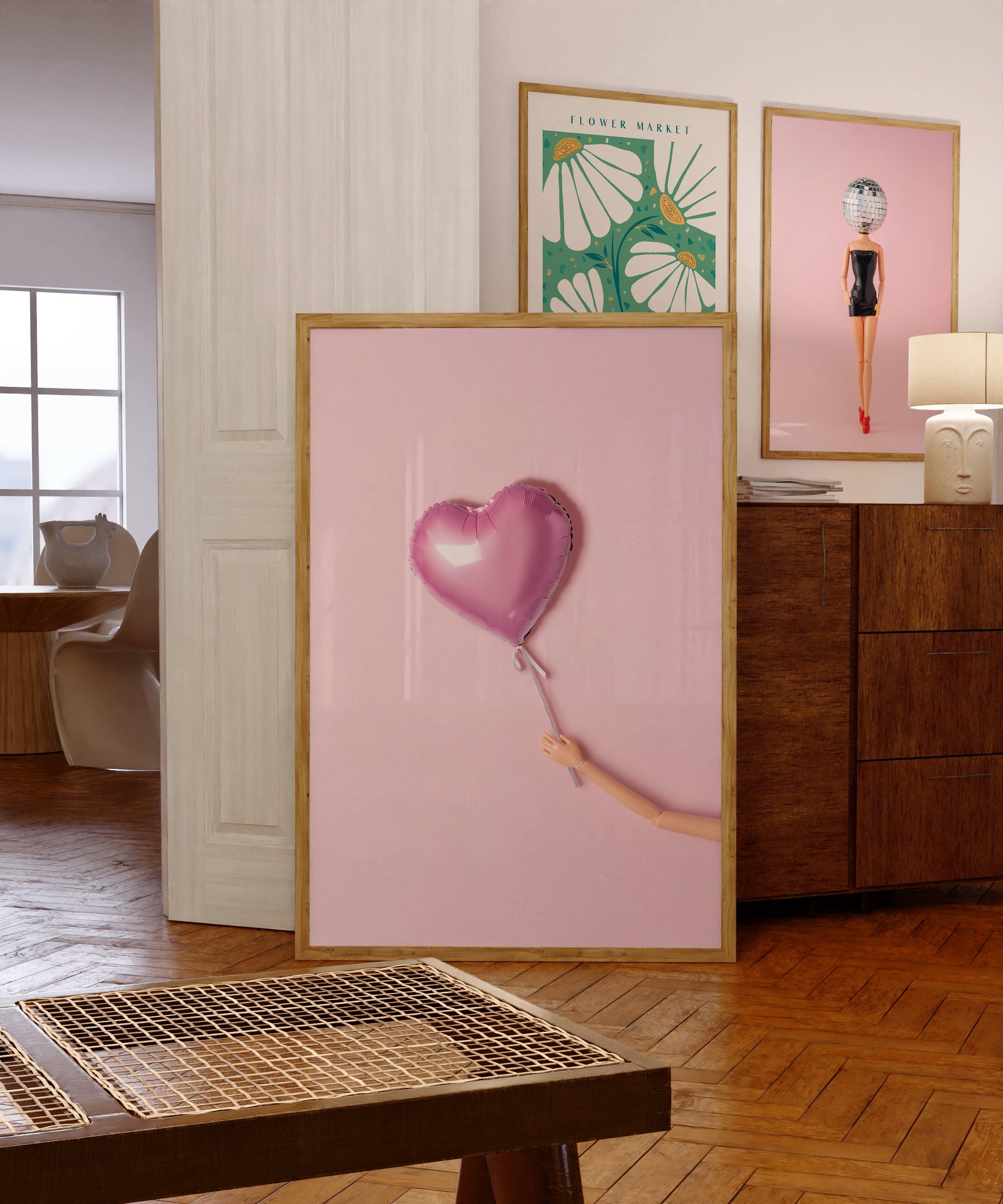 Doll Holding Balloon Poster
