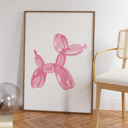 Pink Balloon Dog Poster
