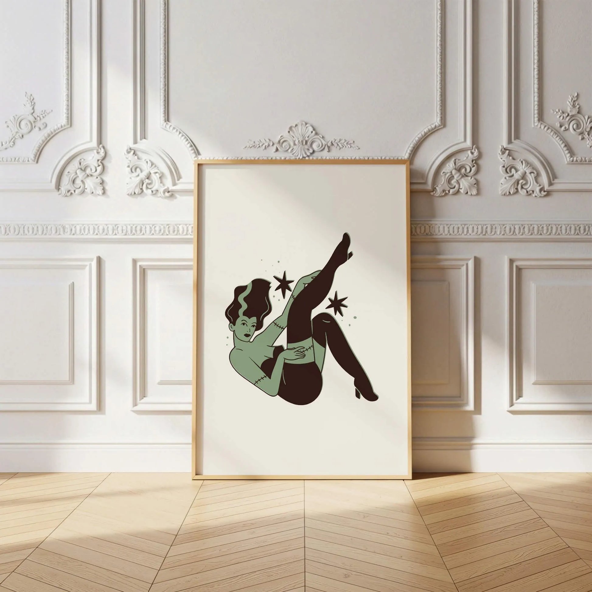 Retro Pin Up Halloween Set of 2 Prints
