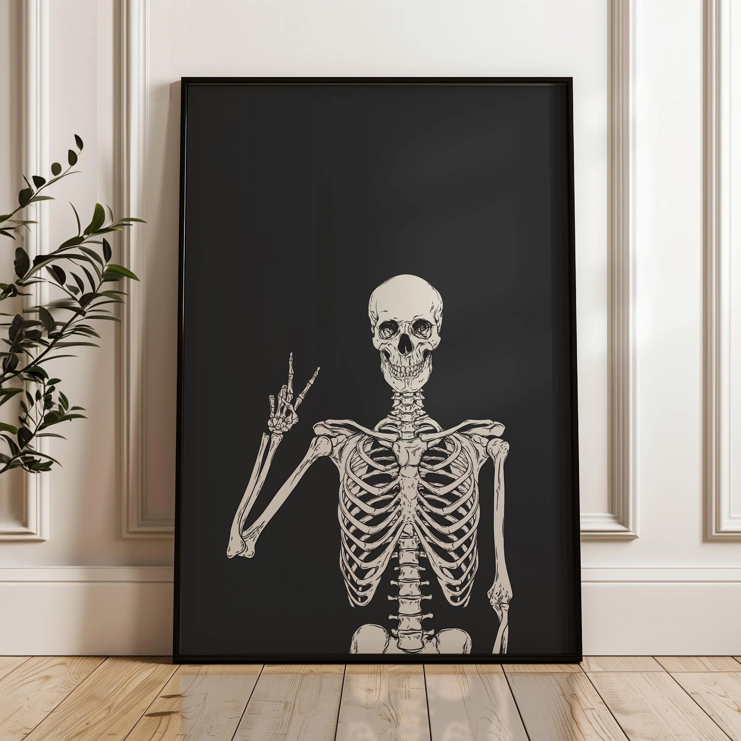 Halloween Skeleton Set of 2 Prints