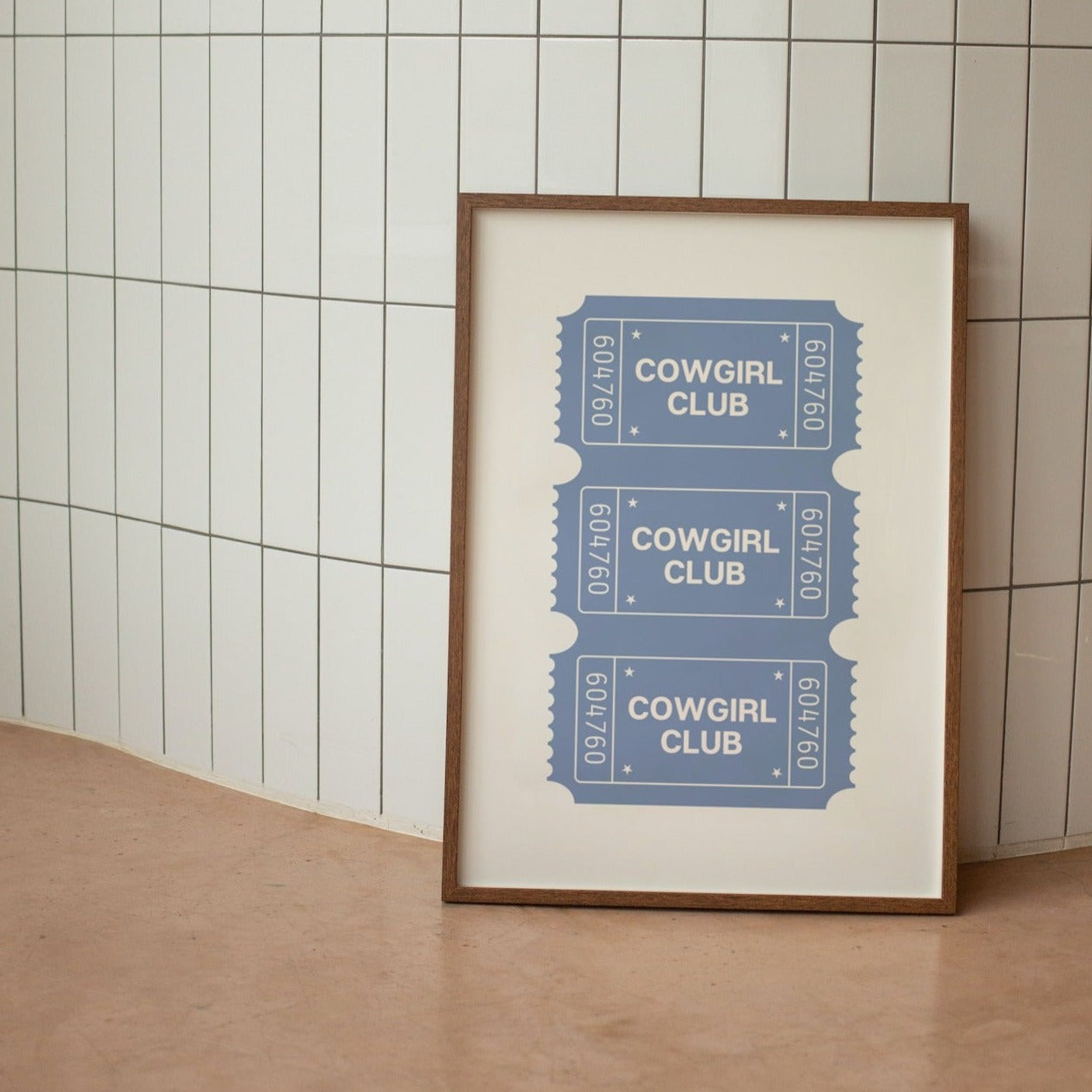 The Cowgirl Club Blue Poster