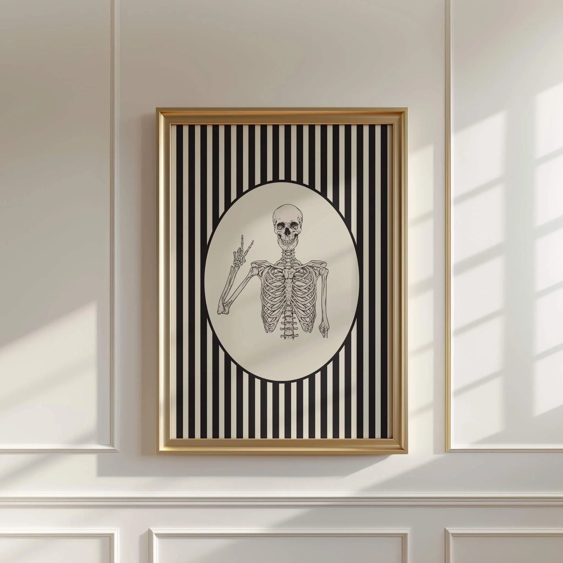 Striped Skeleton Set of 2 Prints