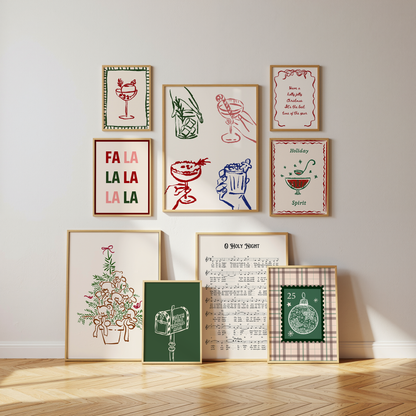 Set of 10 Printable Christmas Prints