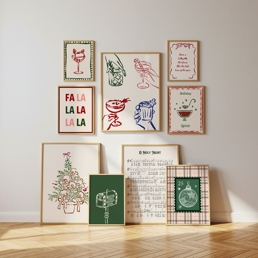 Set of 10 Printable Christmas Prints
